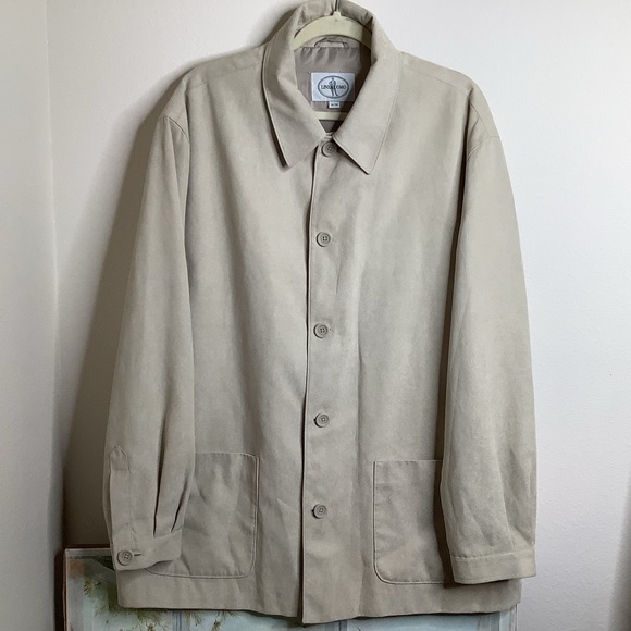 Linea Uomo Other - Linea Uomo button down shirt jacket, beige, 2 exterior pockets, 3 interior, XL